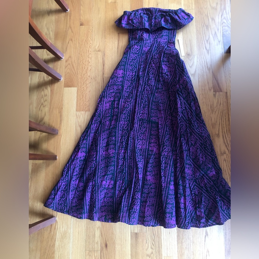 NWT Anthropologie Kahindo strapless ruffled Maxi dress - Picture 5 of 9